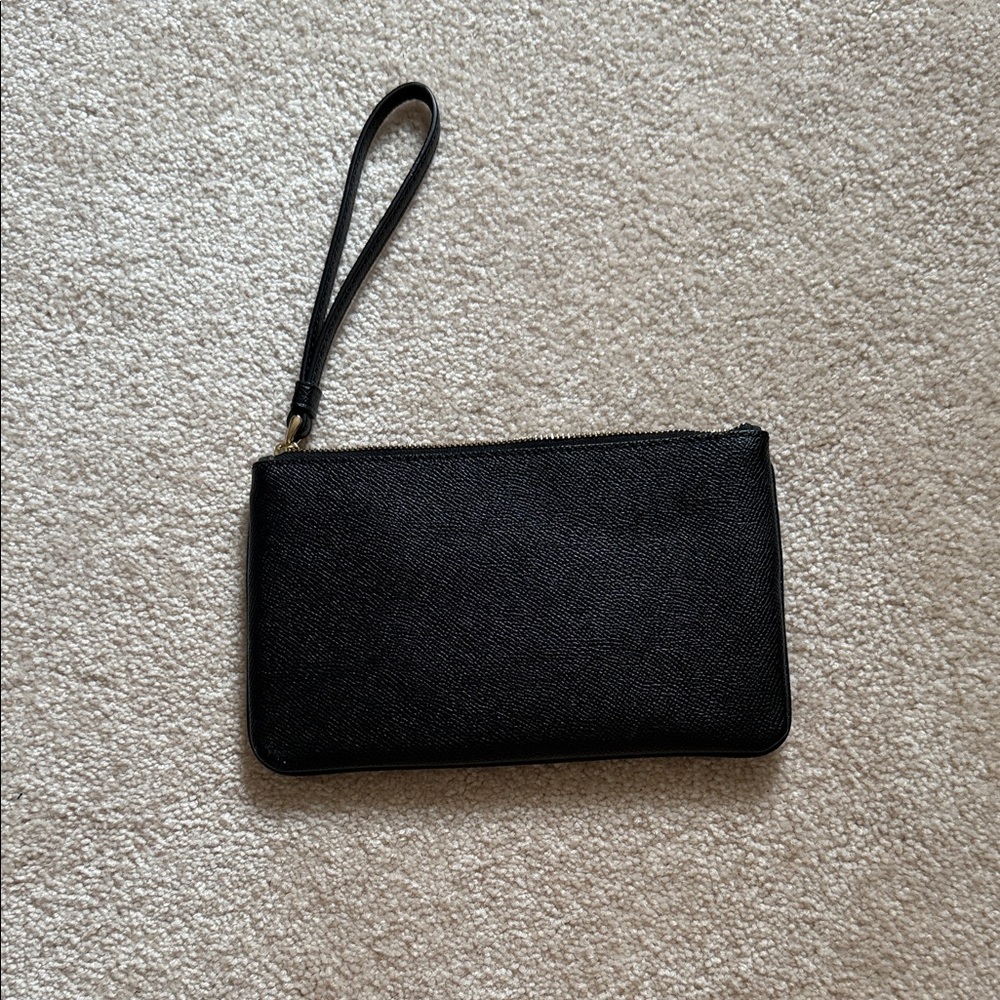 Coach Black Textured Wristlet - Picture 2 of 7
